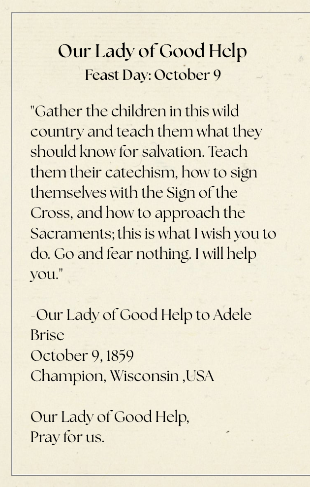 Prayer Card | Our Lady of Good Help