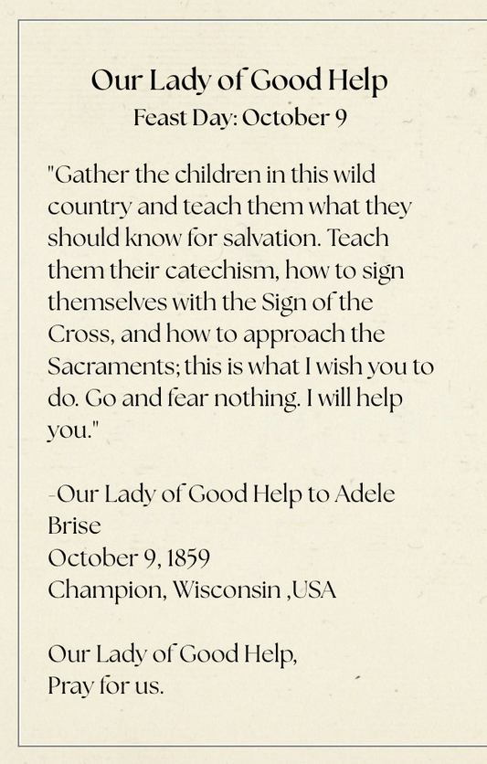 Prayer Card | Our Lady of Good Help