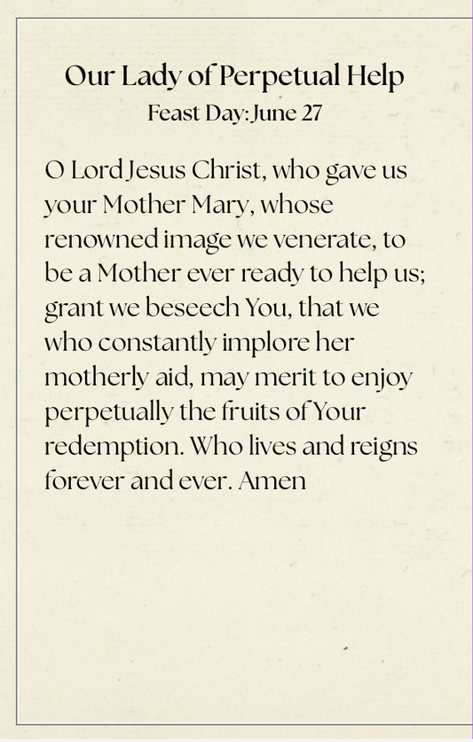 Prayer Cards | Our Lady of Perpetual Help