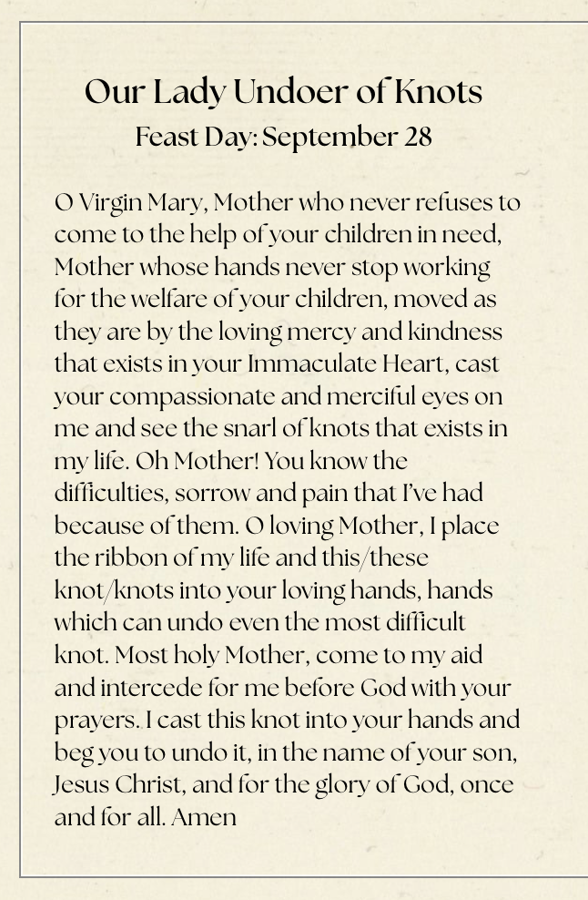 Prayer Card Set of 7 | Popular Marian Titles